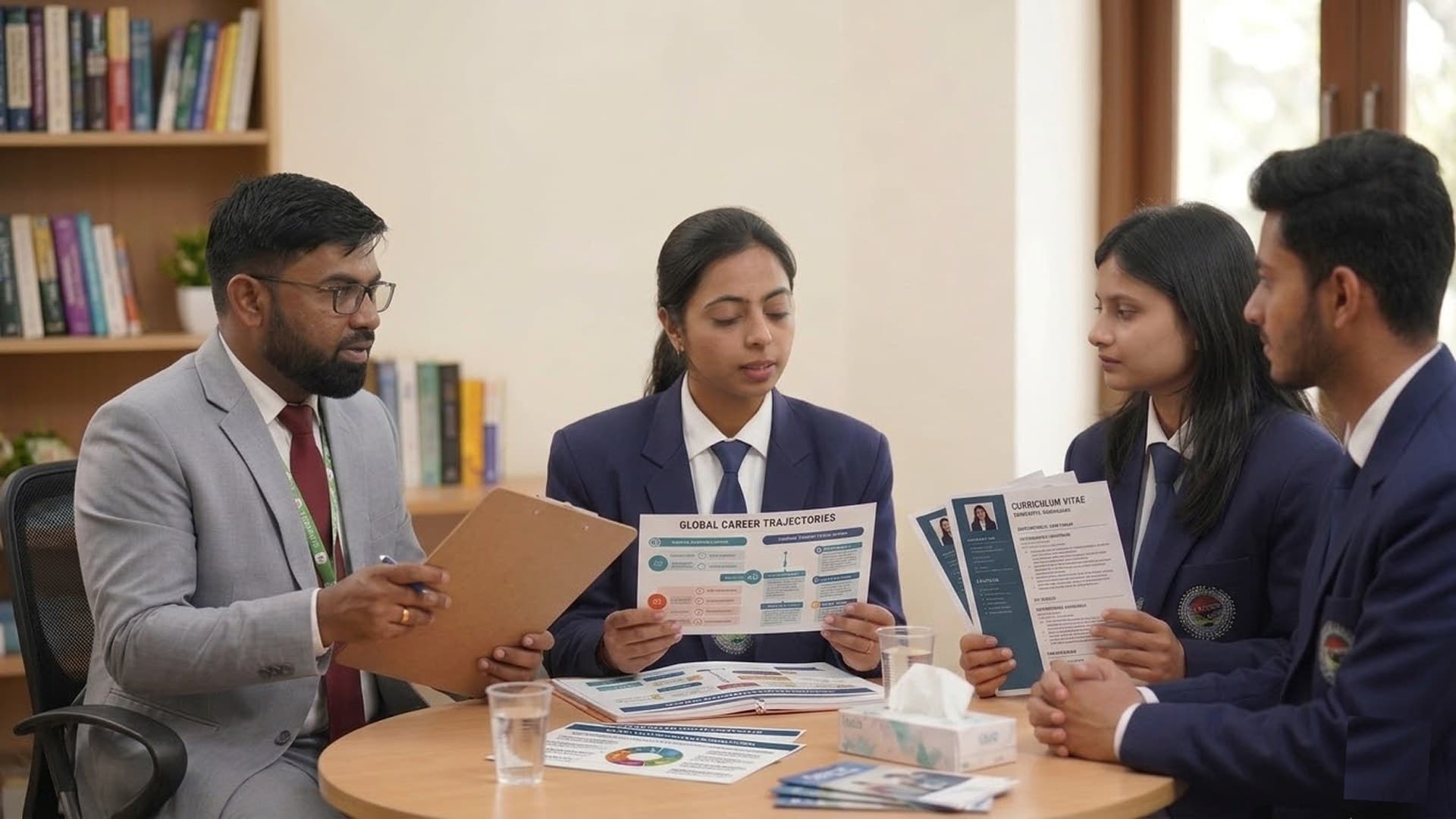 Students at university campus