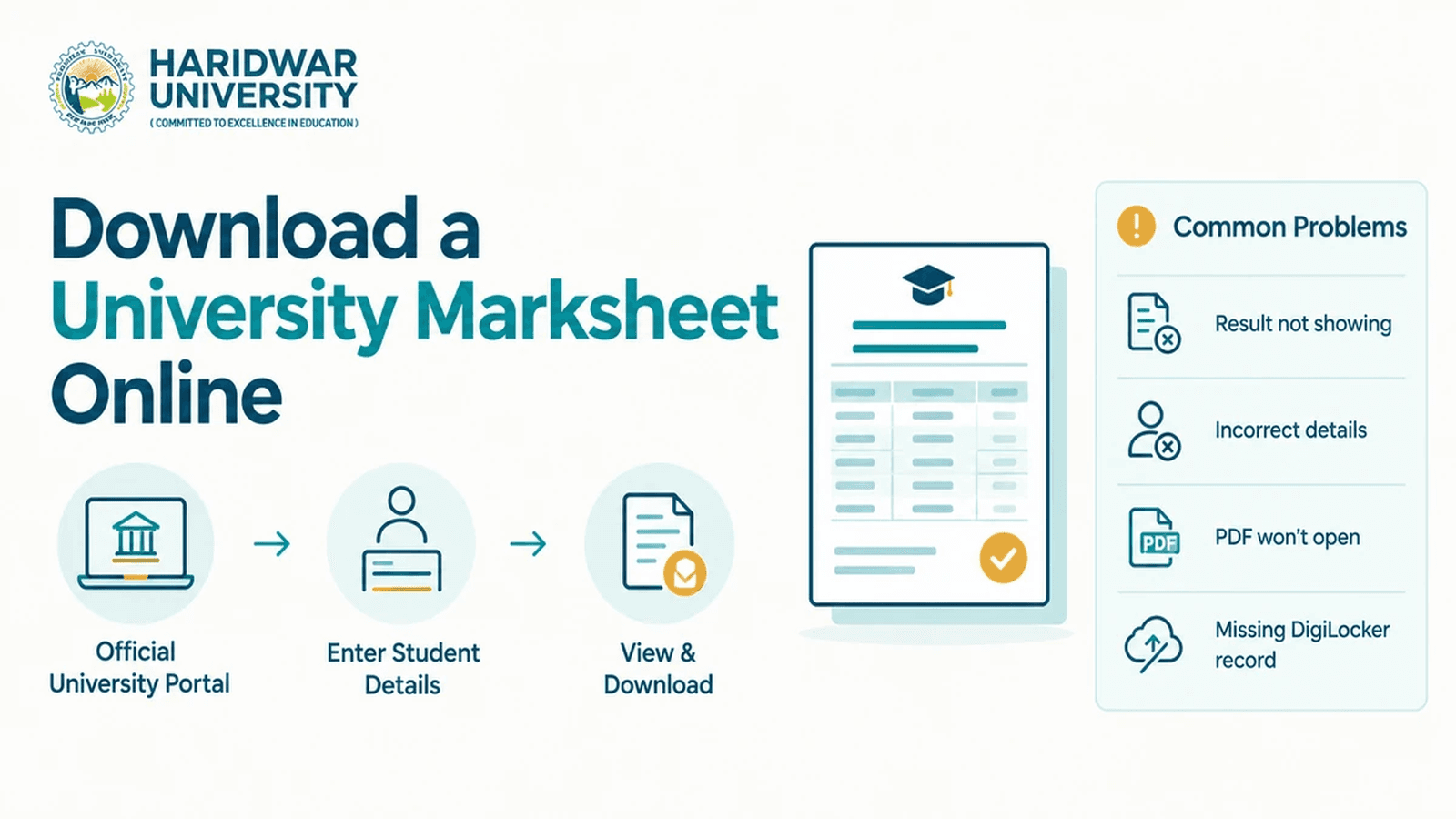 How to Download a University Marksheet Online: Steps and Common Problems
