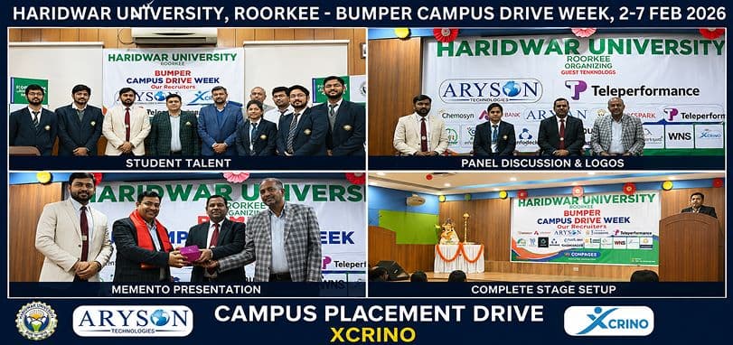 Campus Placement Drive at Haridwar University with XCrino