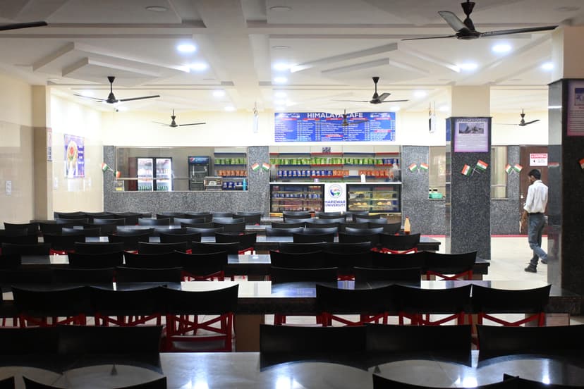 Haridwar University Cafe Seating Area