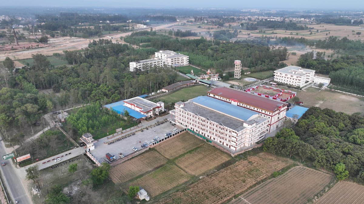 Aerial View of Haridwar University Academic Buildings
