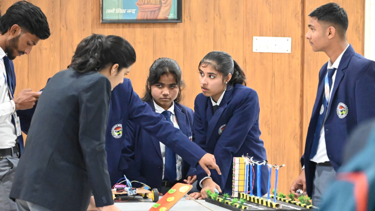 Students engaged in practical based learning